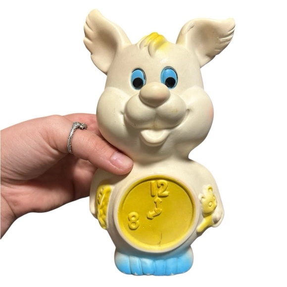 Electro Plastics Other - Vintage 1971 Electro-Plastics Inc Bunny Squeaky Toy Retro Rubber Bath Toy